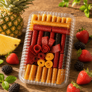 rollos de frutas mixtos deshidratados naturales Aras